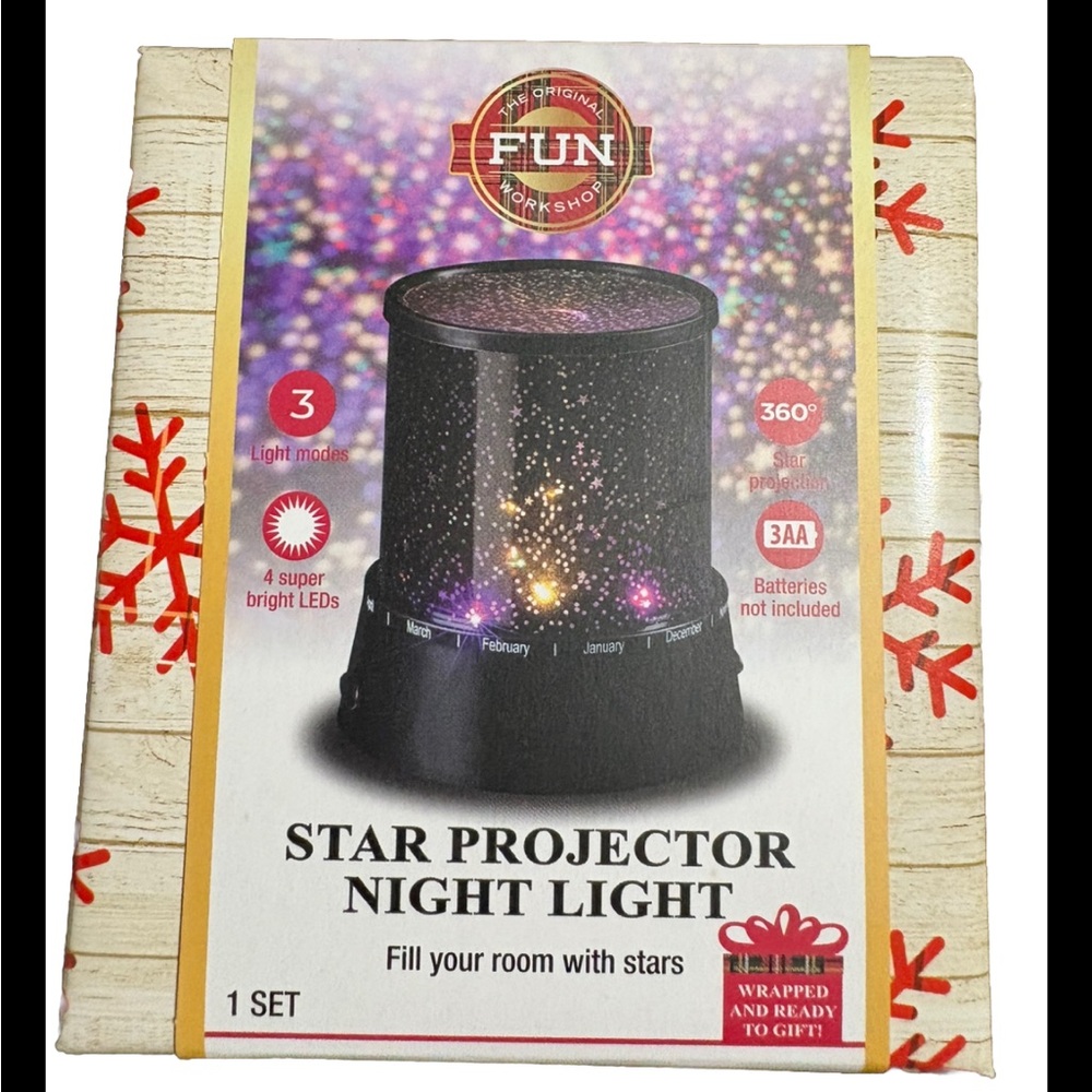 Happy Hour LED Starry Night Sky wall Projector Lamp Star Night Light